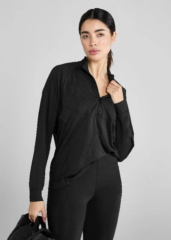 Weekend Specials to Relish Black Long Sleeve Mesh Shirt