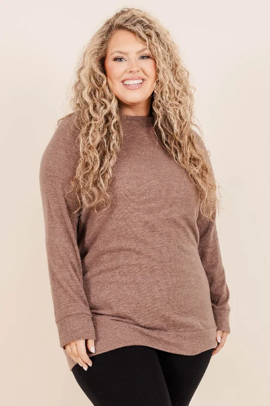 Weekend Offers That Shine Labor Of Love Top, Mocha