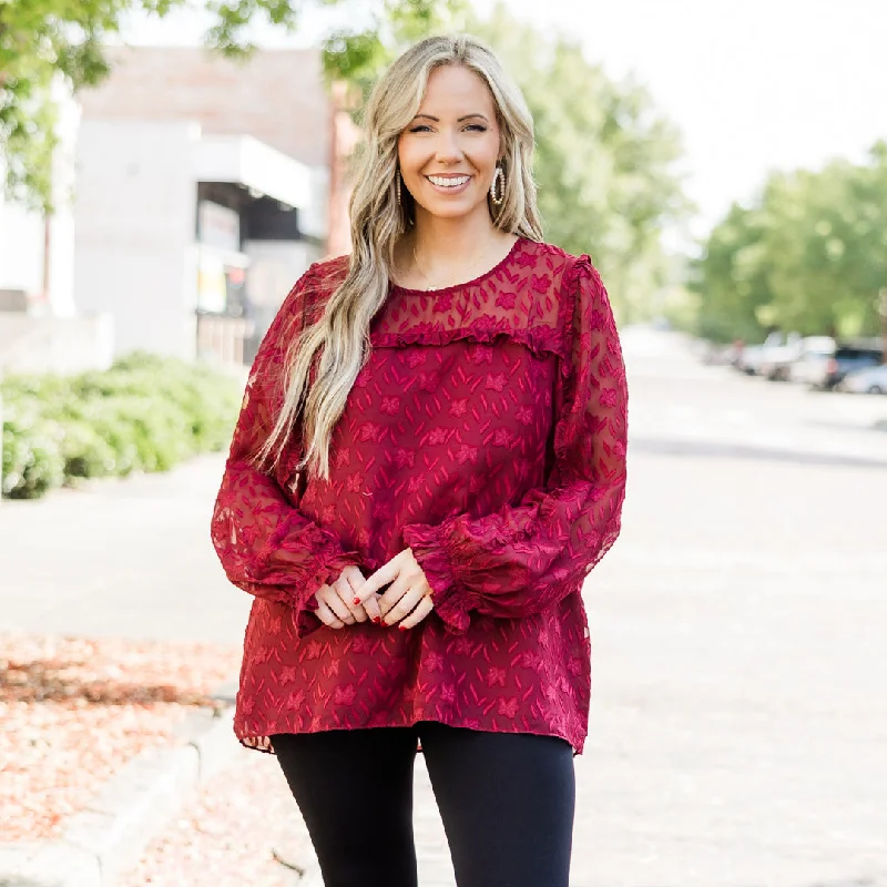 Midnight Madness Check Yourself Top, Red