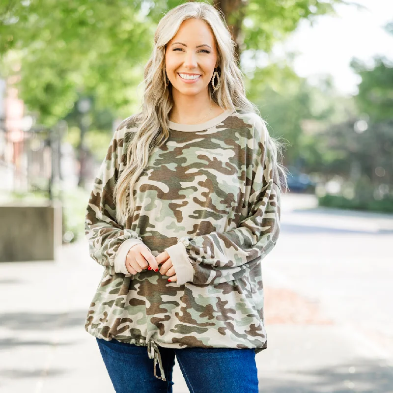 Weekend Shopping Made Better Grounded Thoughts Top, Green