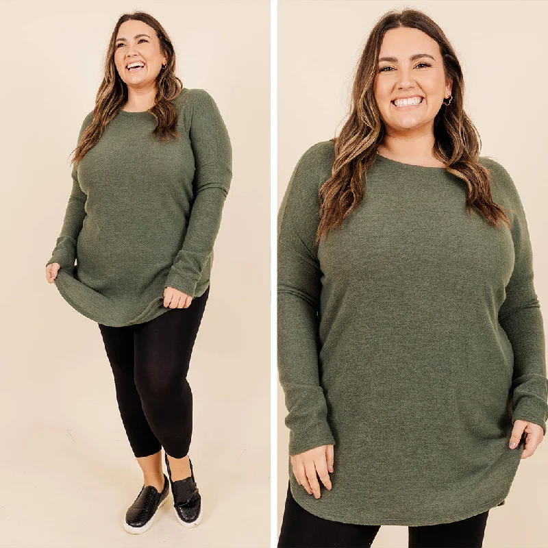Weekend Shopping Extravaganza Cafe Cutie Tunic, Olive
