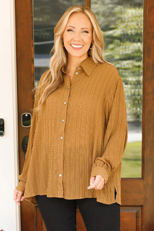 Weekend Discounts You Deserve Rise Up Like The Day Blouse, Mocha