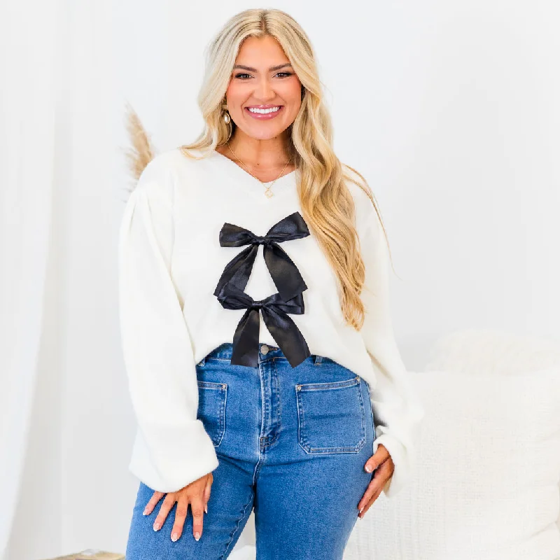 Instant Savings Straight To My Heart Sweater, White