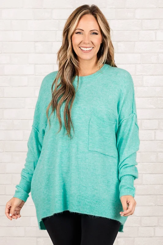 Weekend Discounts to Savor The Night Before Sweater, Heather Mint