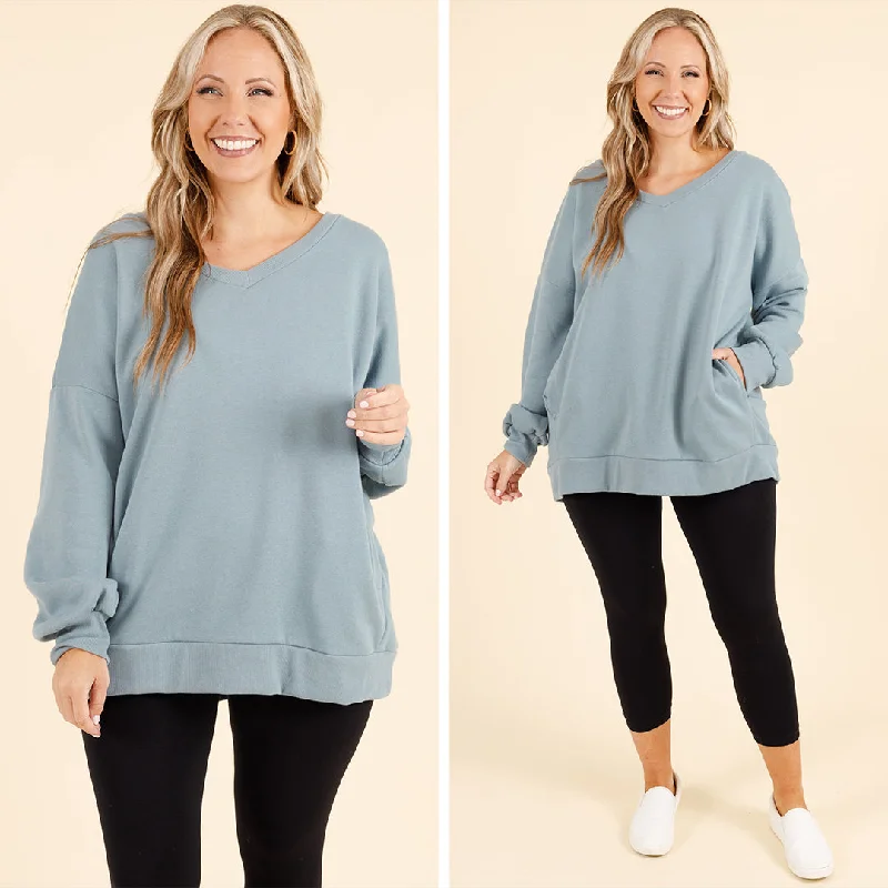 Weekend Bargains to Grab Very Special Sweatshirt, Blue Grey
