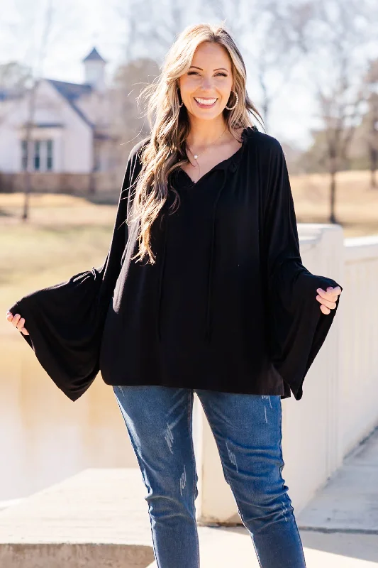 Stock Clearance Bell of the Night Top, Black