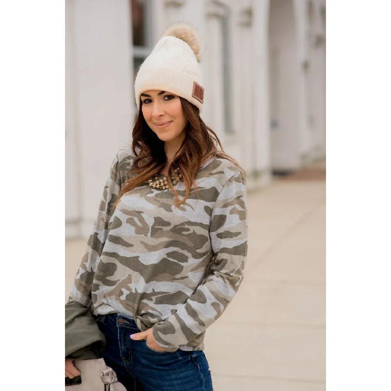 Flash Sale Camo Long Sleeve Tee