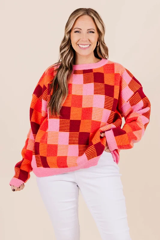 Flash Sale Patchwork Princess Sweater, Pink