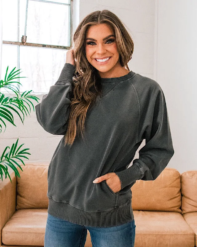 Big Savings Girlfriend Crewneck Sweatshirt - Black