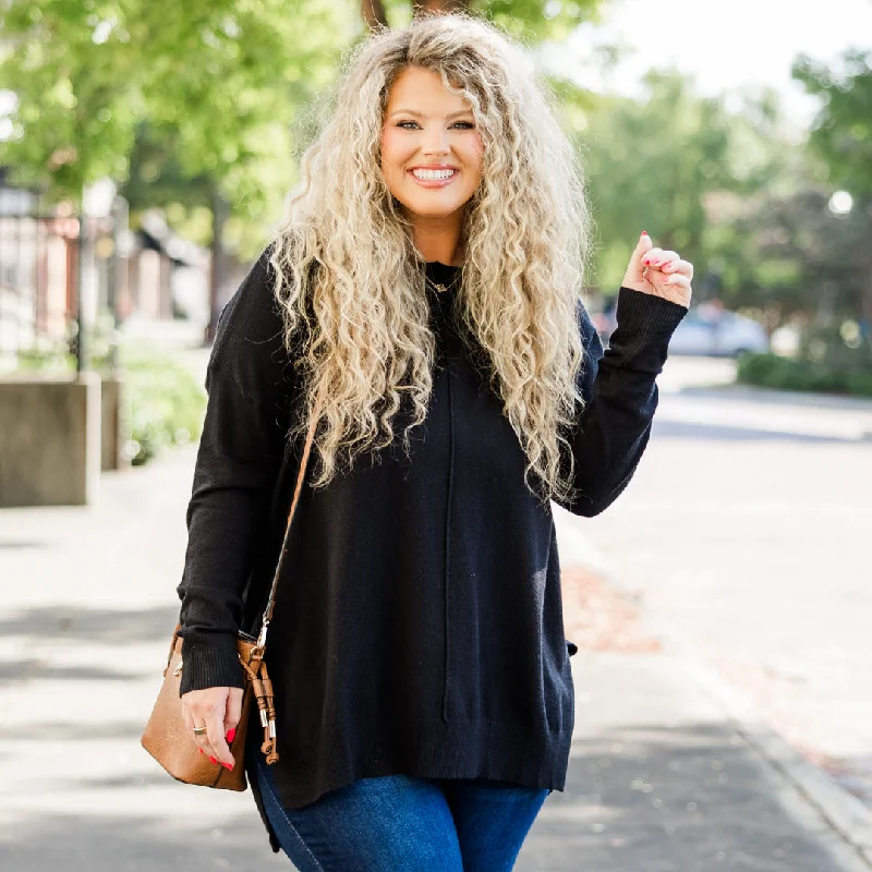 Sale Alert Miss Who You Were Sweater, Black