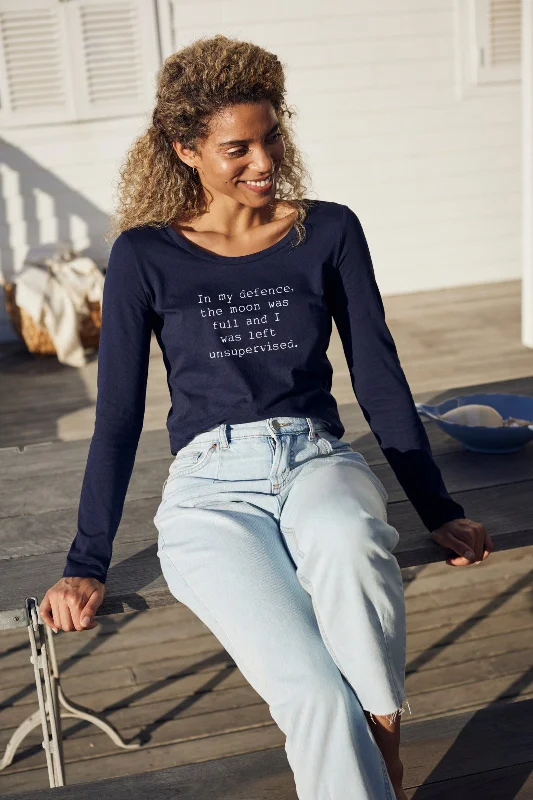 Weekend Deals That Excite "Full Moon" Long Sleeve Tee