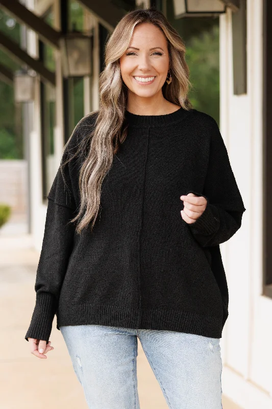 Weekend Savings Bonanza Hard To Move On Sweater, Black