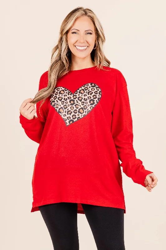 Reduced Rates Happy Hearts Day Top, Jersey Red