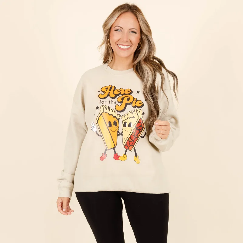 Flash Deal Dancing Pies Sweatshirt, Sand