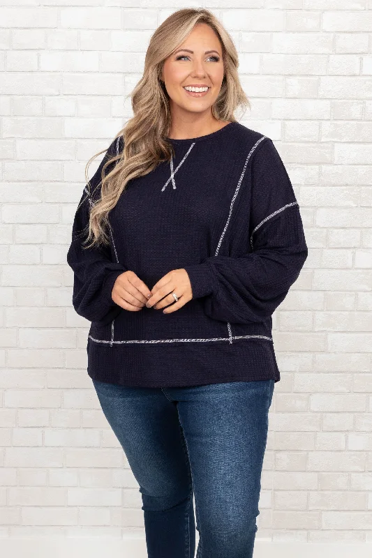 Can't Beat Lady May Top, Navy