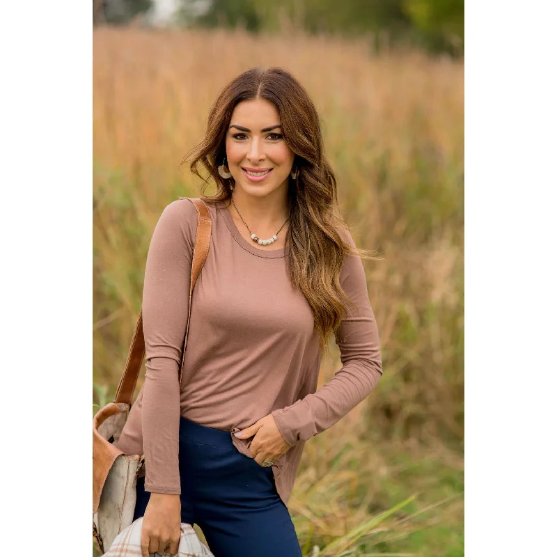 Now or Never Betsey's Bamboo Long Sleeve Basic Tee