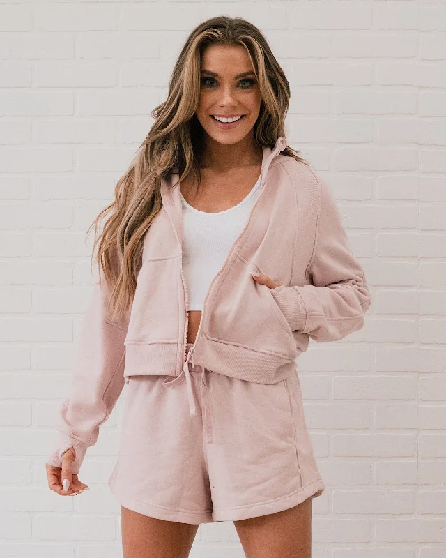 Super Savings Rae Mode Full Zip Hoodie - Baby Pink