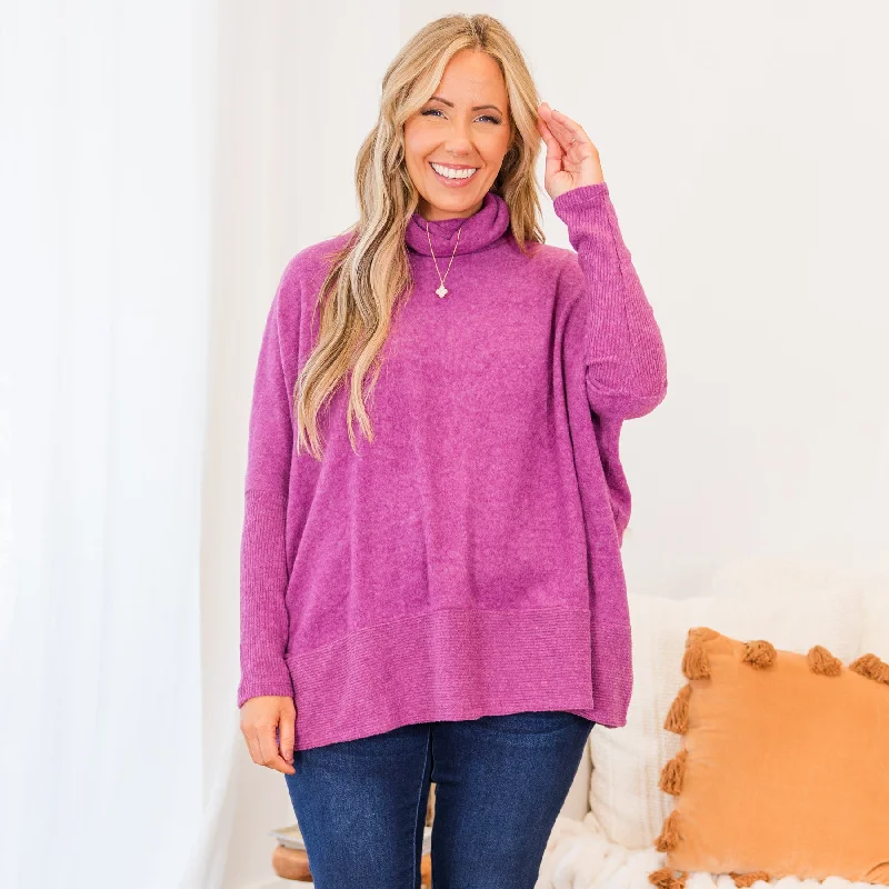Weekend Bargains to Grab Mind Made Up On You Sweater, Light Plum