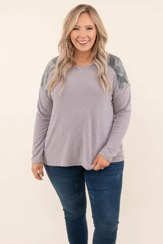 Special Price Right From Wrong Top, Gray
