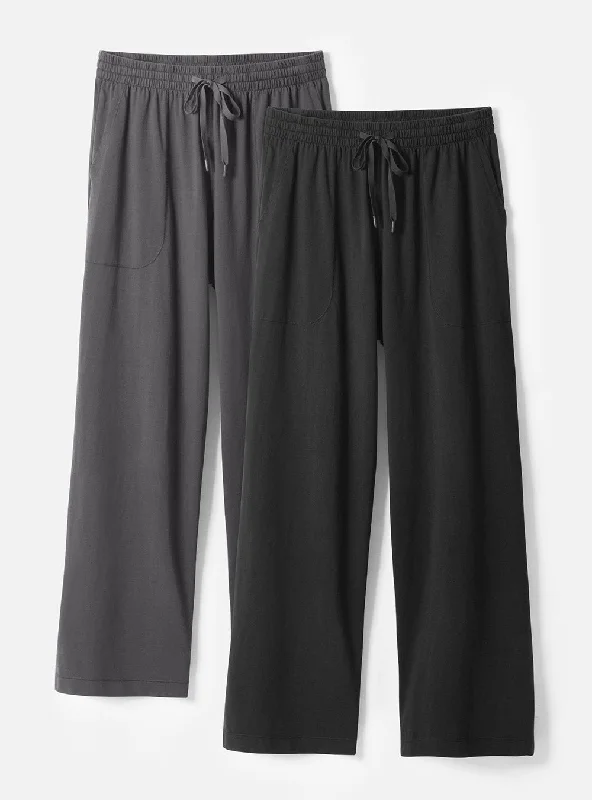 Weekend Deals to Make You Smile 2 Packs Comfy Soft Cotton Lounge Sleep Pants