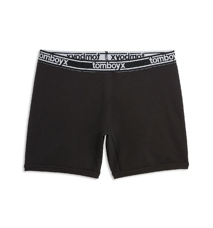 6" No Fly Boxer Briefs - Black Logo