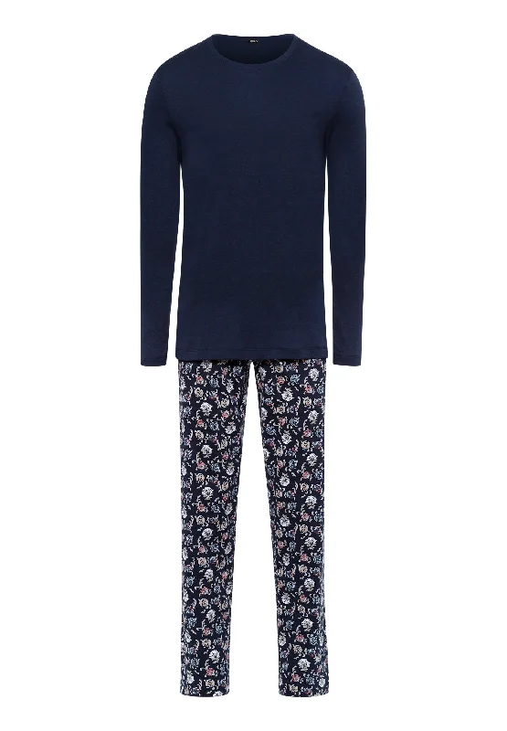 Weekend Steals Await Night And Day Cotton Pajama Set | Navy Botany Print 75111-1248 Weekend Steals Await Night And Day Cotton Pajama Set | Navy Botany Print 75111-1248