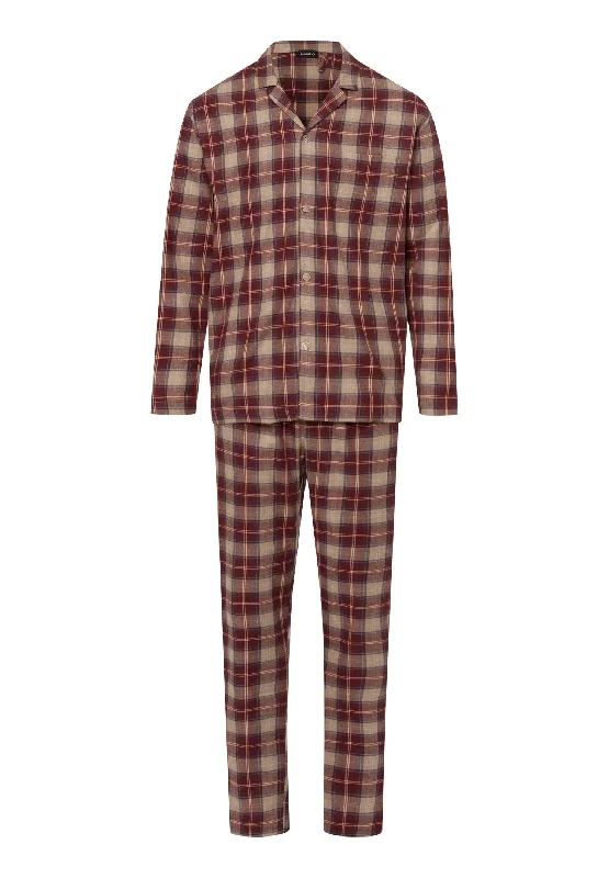 Fantastic Savings Cozy Comfort Cotton Flannel Button Front Pajama Set | Homey Check 75724-2388