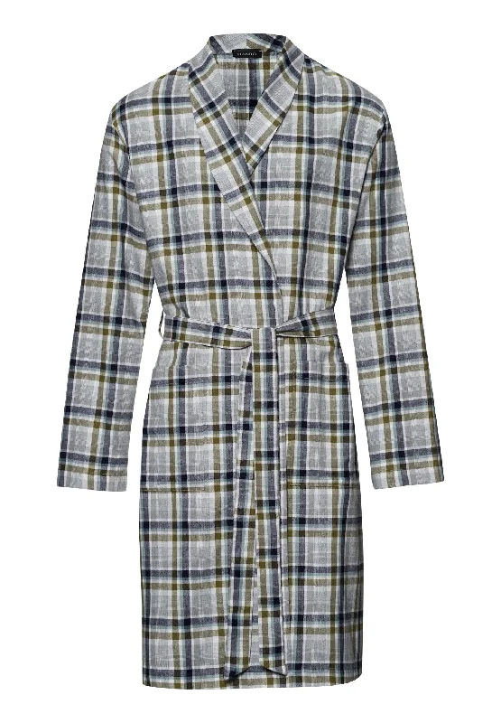 Pay Less Cozy Comfort Cotton Flannel Robe | Wintry Check 75729-2889