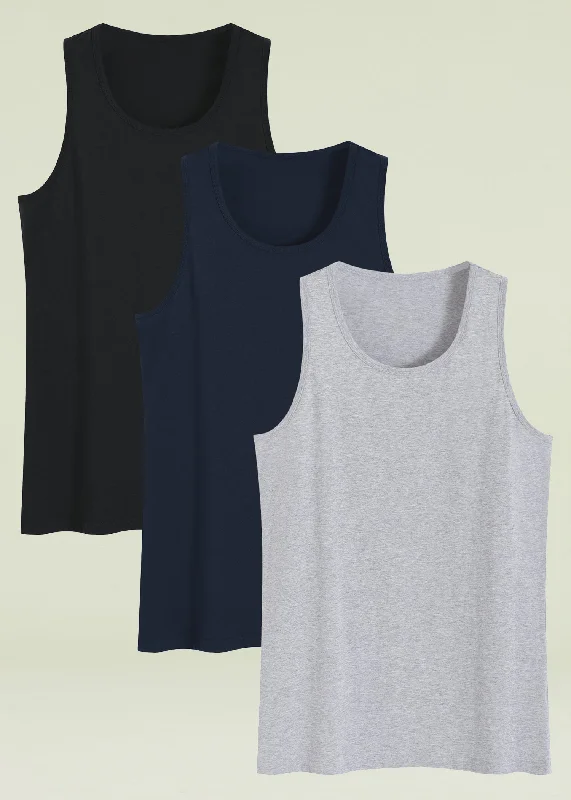 Weekend Savings Fiesta Men's Cotton Knit Tank Top Sleeveless Pajama Shirt