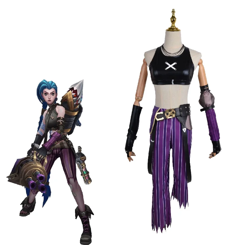 Rulercosplay Anime Arcane Jinx Cosplay Costume League of Legends Jinx Cosplay Costume