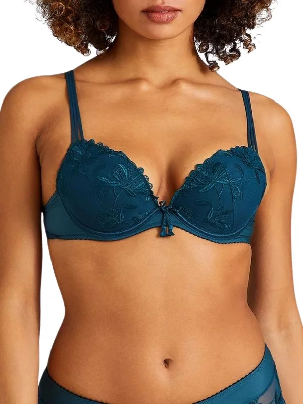 Lovessence Plunge Push Up Bra - Imperial Green