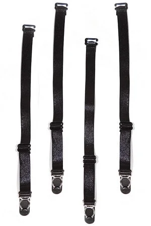 Black Essential Garter Straps