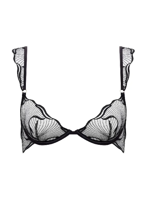 Marabel Wired Bra (Black/Sheer)