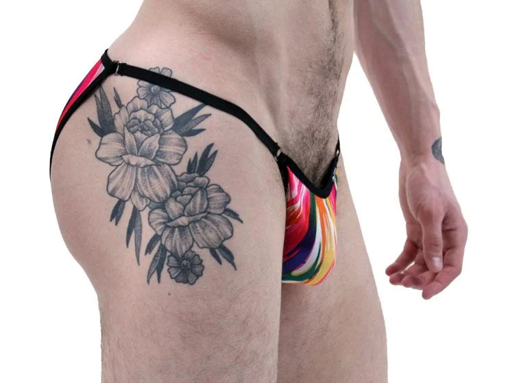 Mens Brush Stroke Art String Bikini Brief Underwear by NDS Wear - BLOWOUT SALE!