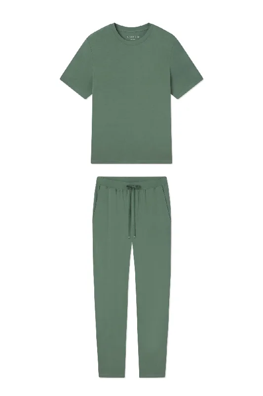 Overstock Clearance Men's Bamboo Lounge Set in Fairway Green
