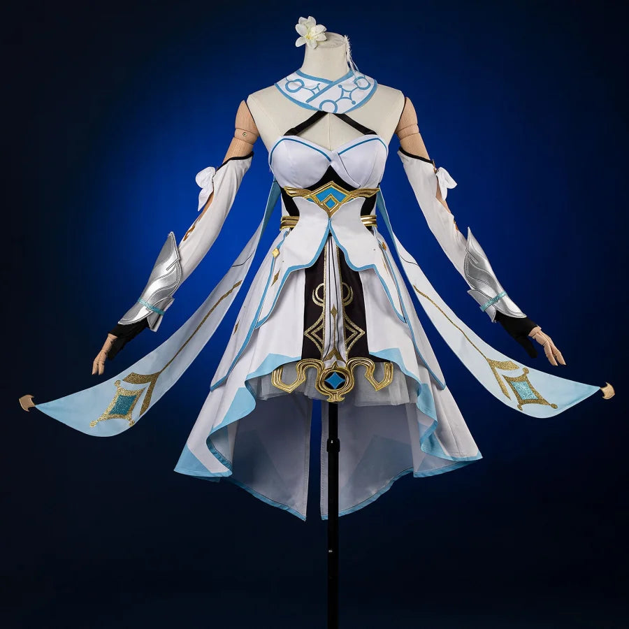 【READY TO SHIP】Game Genshin Impact Traveler Lumine Cosplay Costume C02895  AAA