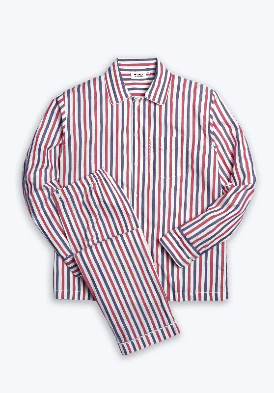 Weekend Bargains Galore Henry Pajama Set in Americana Stripe