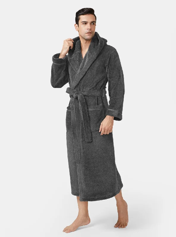 Price Slash Hooded Soft Coral Fleece Robe