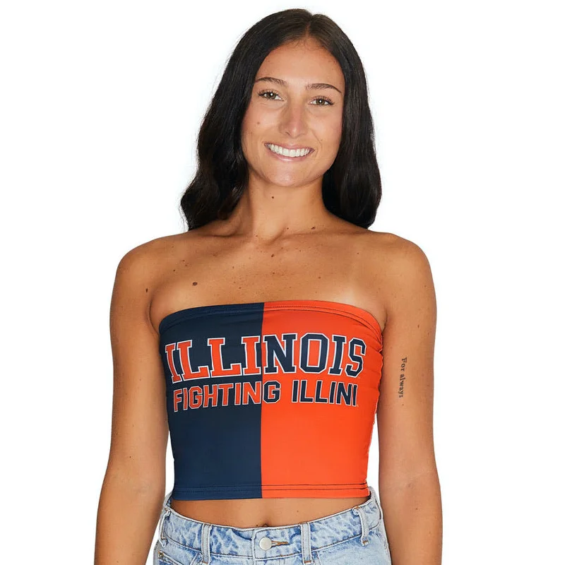 Illinois Fighting Illini Two Tone Tube Top