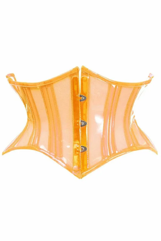 Lavish Clear Orange Curvy Cut Mini Cincher Corset