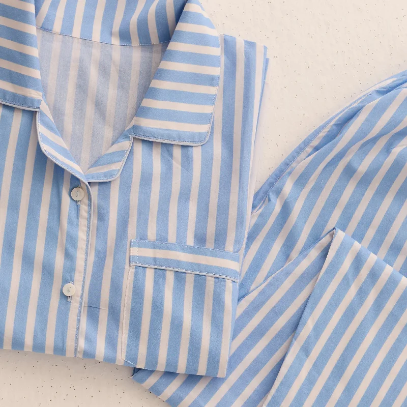 The Best Deal Men Azure Striped Pajama Set