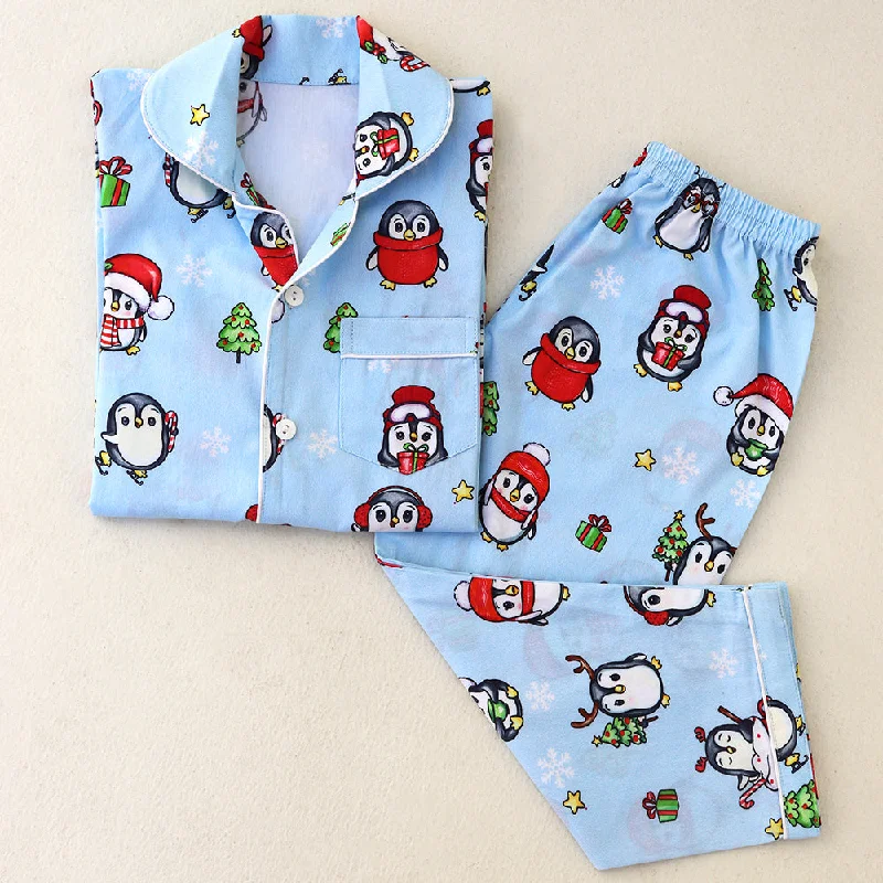 Now or Never Men Penguins Pajama Set
