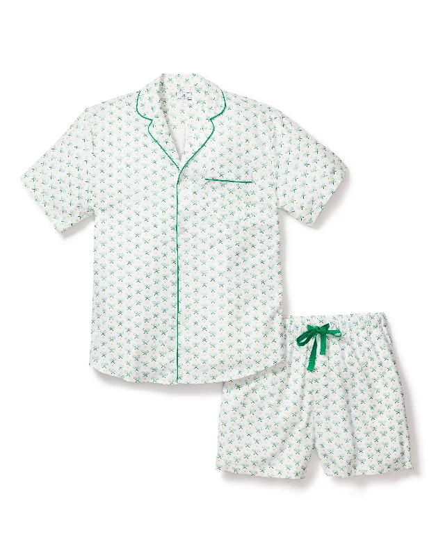 Deal of the Day Men's Twill Pajama Short Set in Match Point