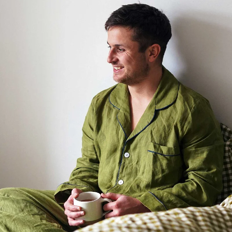 The Best Prices Men's Moss Linen Pajama Set