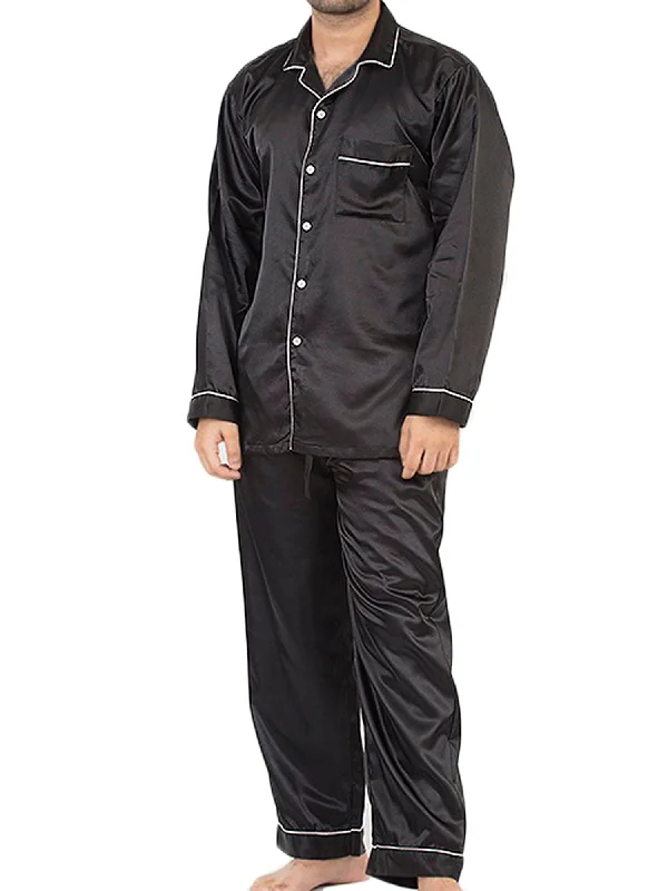 Best Seller Men's Pajama Set / Pajamas / Pyjamas / PJs, Satin, Full Sleeve