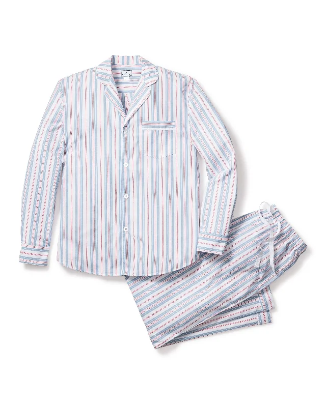 Exclusive Deal Men's Twill Pajama Set in Vintage French Stripes