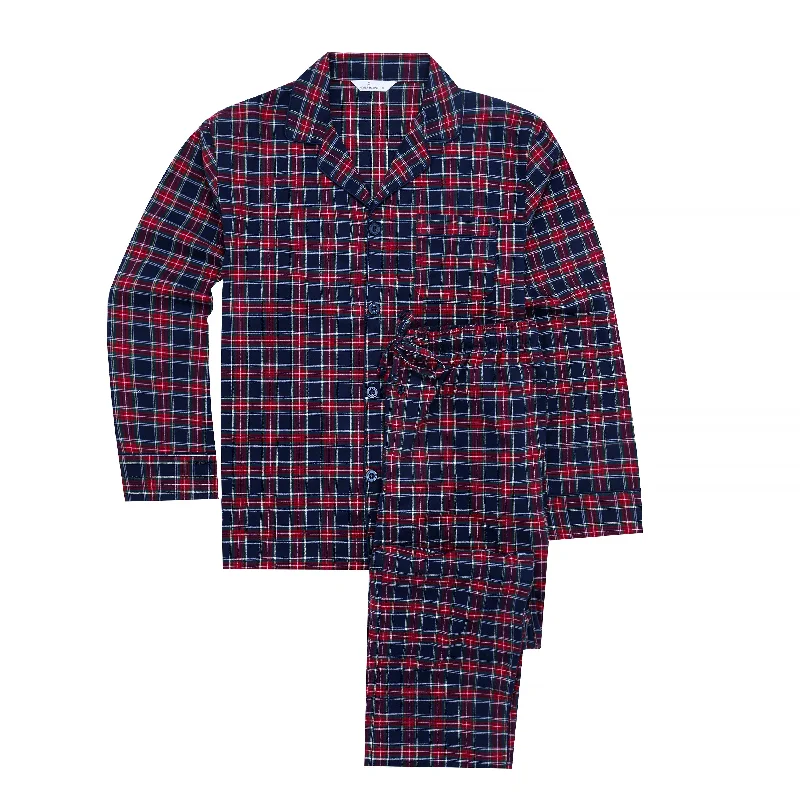 Major Deal Mens 100% Cotton Flannel Pajama Set with Pant Pockets & Drawstring