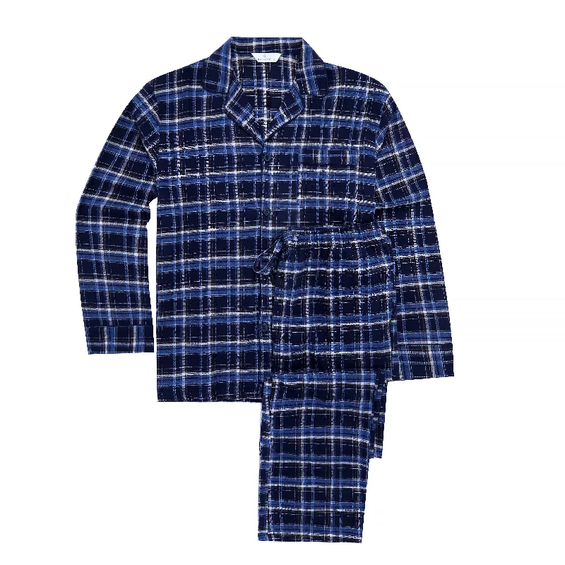 Unbeatable Deal Mens 100% Cotton Flannel Pajama Set with Pant Pockets & Drawstring