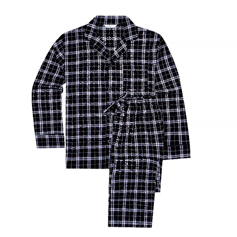 Great Bargain Mens 100% Cotton Flannel Pajama Set with Pant Pockets & Drawstring