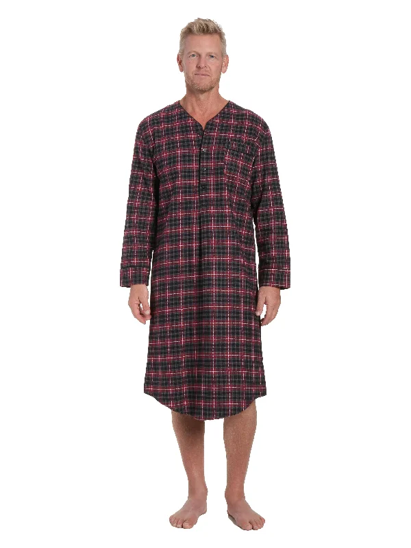 Weekend Discounts to Relish Mens Nightshirt - 100% Cotton Flannel Mens Nightshirts for Sleeping Weekend Discounts to Relish Mens Nightshirt - 100% Cotton Flannel Mens Nightshirts for Sleeping